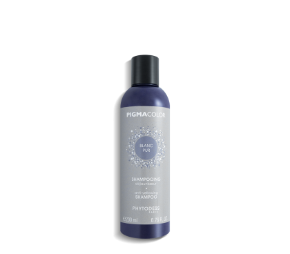 Shampooing déjaunisseur blanc pur - Cheveux naturels blancs et gris 
